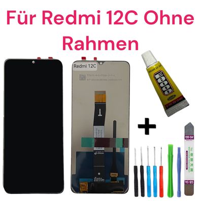 LCD Display Für Xiaomi Redmi 12C 22120RN86G Bildschirm TouchScreen Schwarz + TOOL