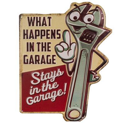 Blechschild 35 x 45 cm Werkzeug Werkstatt Garage Spruch Zange Retro Vintage sign