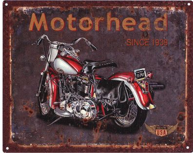 Deko Blechschild Motorhead Since 1939 20 x 25 Vintage-Design Metall Schild