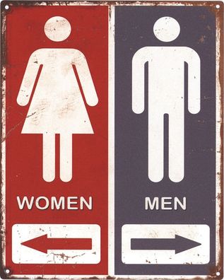 Moritz Blechschild Toilette Women Men 20 x 25 cm Retro Vintage Tin sign Wand