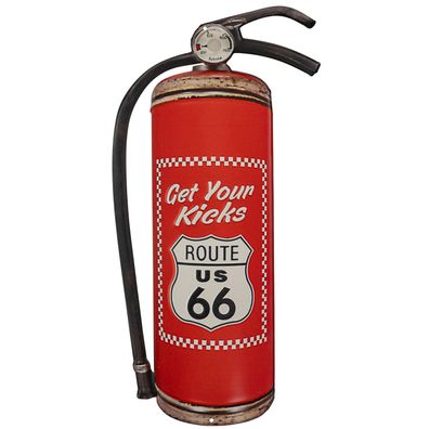 Blechschild 25 x 50 cm US Route 66 Feuerlöscher Fire Retro Vintage Tin sign