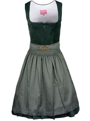 Dirndl Alisha 60cm Länge dunkelgrün