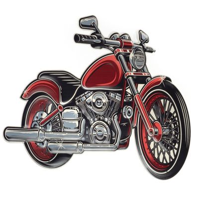 Moritz Blechschild Rotes Motorrad Bike 70 x 47 Vintage Retro Nostalgie Metall