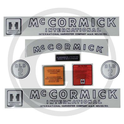 Aufklebersatz Aufkleber Emblem McCormick IHC DLD 2