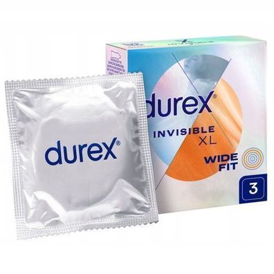 Durex Invisible Extra Large Kondome, 3 Stück