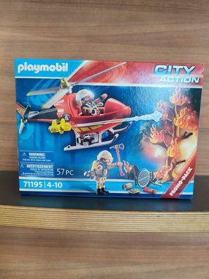 71195 Playmobil City Action Feuerwehr-Hubschrauber Neu & OVP