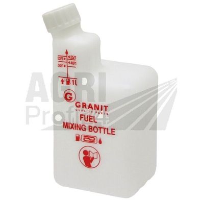 Granit 2-Takt Mischflasche Skalierung: 1:25 1:32 1:40 1:50 Kettensäge