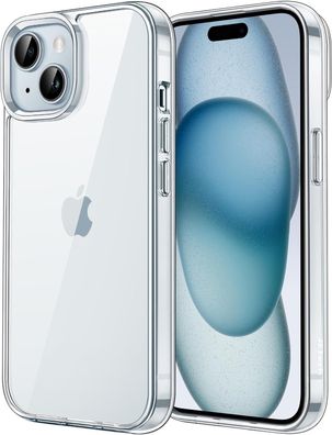 JETech Hélle fér iPhone 15 6,1 Zoll Nie Vergilbung Handyhélle Stoßfest kratzfest