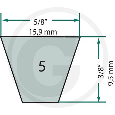 Keilriemen für Kubota G 18 G 21 GR 2100 RCK 48 G18 RCK 48 G18-PRO RCK 48G