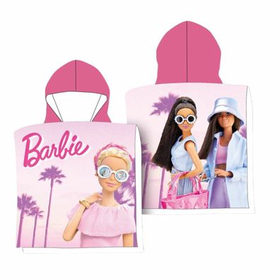 Barbie Poncho Baumwolle Weicher Kapuzenponcho für Kinder Perfekt für Zuhause und