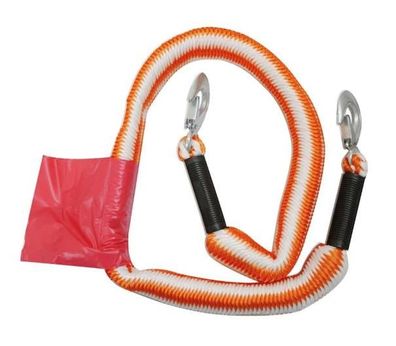 Petex Abschleppseil 2000 Stretch orange mit 2 Karabinerhaken