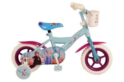 Disney Frozen 2 Kinderfahrrad - Mädchen - 10 Zoll - Blau / Lila - Fester Gang