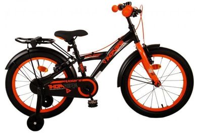 Volare Thombike Kinderfahrrad - Jungen - 18 Zoll - Schwarz Orange - Zweihandbremsen