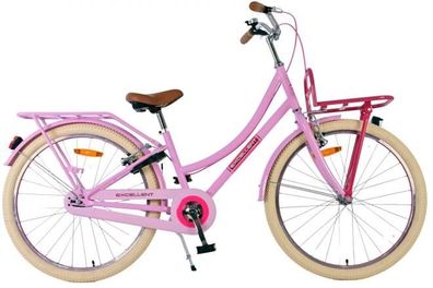 Volare Excellent Kinderfahrrad - Mädchen - 24 Zoll - Rosa- Zwei Handbremsen