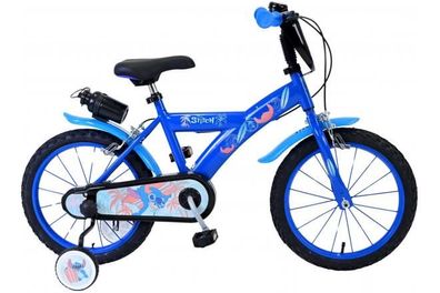 Disney Stitch Kinderfahrrad - Jungen - 16 Zoll - Blau - Zweihandbremsen