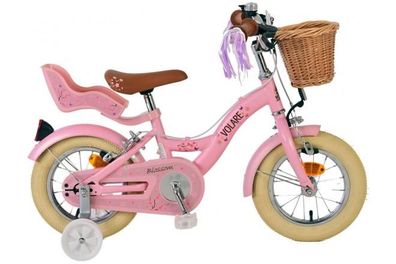 Volare Blossom Kinderfahrrad - Mädchen - 12 Zoll - Rosa - Zwei Handbremsen