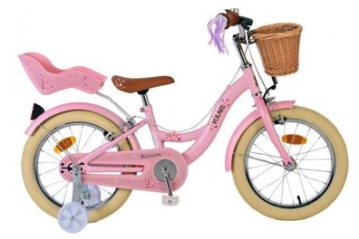 Volare Blossom Kinderfahrrad - Mädchen - 16 Zoll - Rosa - Zweihandbremsen