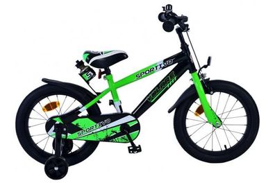 Volare Sportivo Kinderfahrrad - Jungen - 16 Zoll - Grün Schwarz