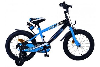 Volare Sportivo Kinderfahrrad - Jungen - 16 Zoll - Blau Schwarz