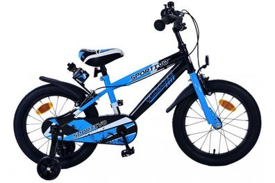 Volare Sportivo Kinderfahrrad - Jungen - 16 Zoll - Blau Schwarz - Zweihandbremsen