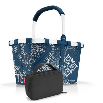 reisenthel Set aus carrybag BK, thermocase OY SBKOY, frame bandana blue + bla