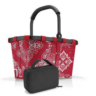 reisenthel Set aus carrybag BK, thermocase OY SBKOY, frame bandana red + blac