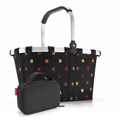 reisenthel Set aus carrybag BK, thermocase OY SBKOY, dots + black, Unisex