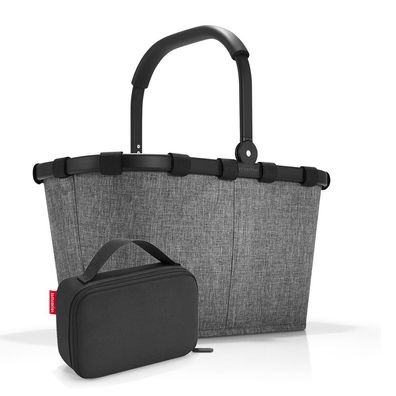 reisenthel Set aus carrybag BK, thermocase OY SBKOY, twist silver + black, Unisex