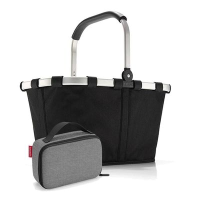 reisenthel Set aus carrybag BK, thermocase OY SBKOY, black + twist silver, Unisex