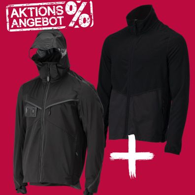 Mascot Hard Shell Jacke 22001 + Fleece Zip 22803 Customized Aktions-Box (Gr. 2XL)