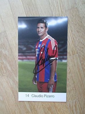 FC Bayern München Saison 14/15 Claudio Pizarro - handsigniertes Autogramm!!!