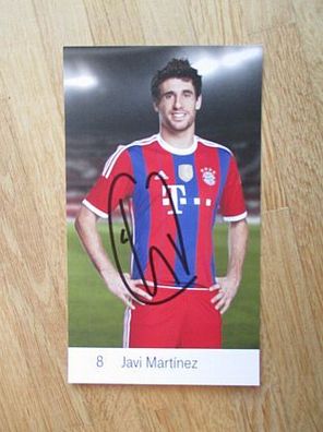 FC Bayern München Saison 14/15 Javi Martinez - handsigniertes Autogramm!!!