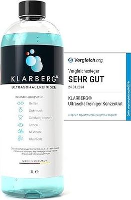 Klarberg® 1L Ultraschallreiniger Konzentrat für Brillen, Schmuck, Uhren