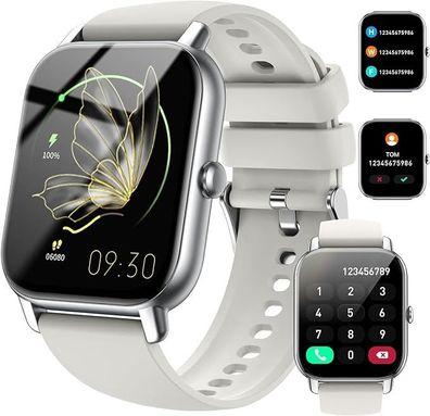 Nerunsa Smartwatch 1,85" für Damen & Herren, IP68 wasserdicht, Anrufe, Fitnessuhr