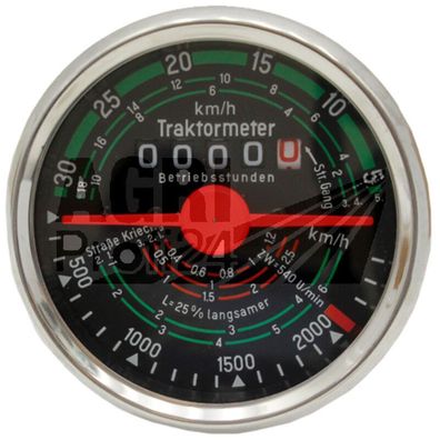 Traktormeter Drehrichtung links 30 km/h Fendt FW 150