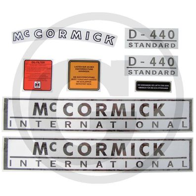 Aufklebersatz Aufkleber Emblem McCormick IHC D 440