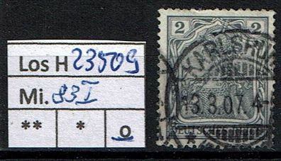 Los H23509: Deutsches Reich Mi. 83 I, gest