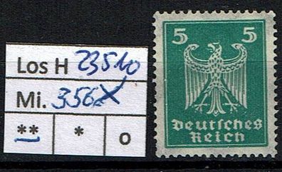 Los H23510: Deutsches Reich Mi. 356 X * *