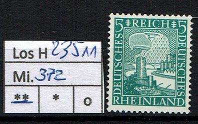 Los H23511: Deutsches Reich Mi. 372 * *