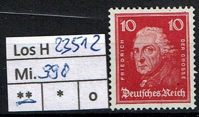 Los H23512: Deutsches Reich Mi. 390 * *