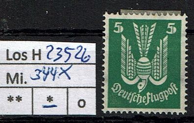 Los H23526: Deutsches Reich Mi. 344 X *