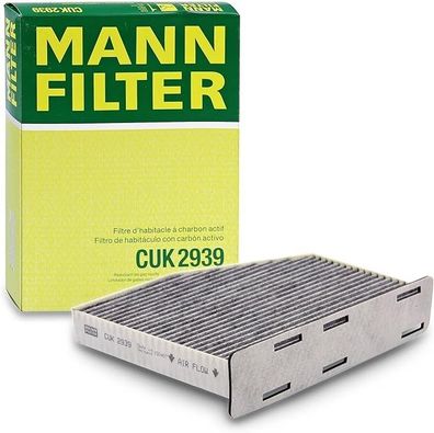 MANN-FILTER CUK 2939 Innenraumfilter - Pollenfilter mit Aktivkohle für PKW