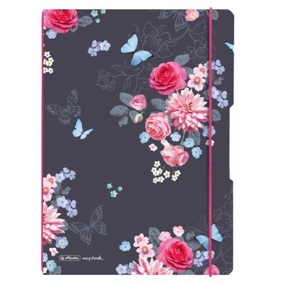 Herlitz Notizh. flex PP A4 2x40li+ka Ladylike Flowers, my. book