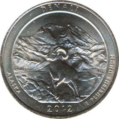 USA Quarter Dollar 2012 P Alaska - Denali*