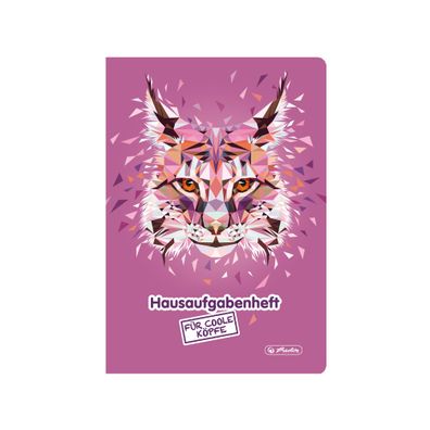 Herlitz Aufgabenheft A5 48 Blatt für coole Köpfe, Motiv Luchs