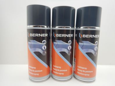 3x BERNER Anthrazitgrau RAL 7016 LACK Lackspray SPRAY Spraydose 400ML