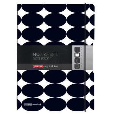 Herlitz Notizh. flex A4/40 Blatt punkt. Just Black FSC Mix