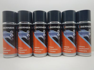 6x BERNER Anthrazitgrau RAL 7016 LACK Lackspray SPRAY Spraydose 400ML