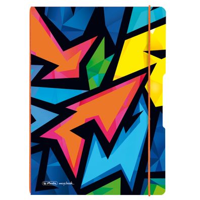 Herlitz Notizh. flex PP A4 2x40li+ka Neon Art, my. book