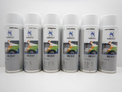 6x Arktikweiss WEIß Mercedes BENZ 9147 LACK SPRAY Spraydose 400ML